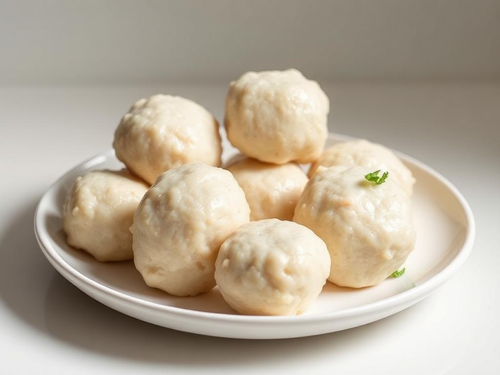 Albóndigas blandas de pescado blanco