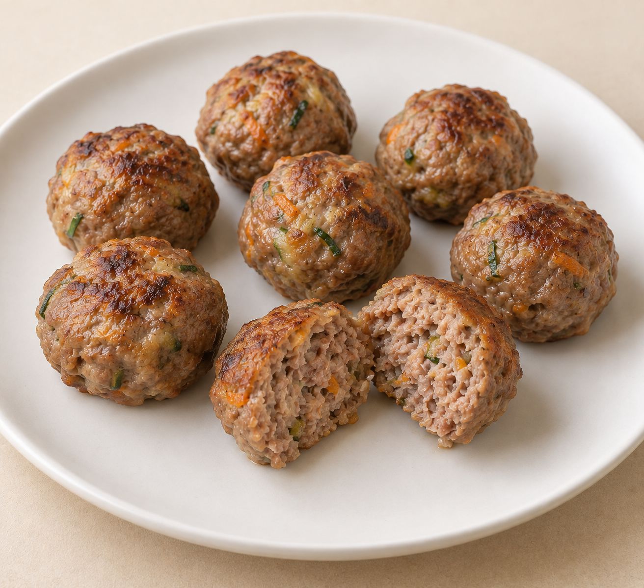 Albóndigas de ternera con verduras