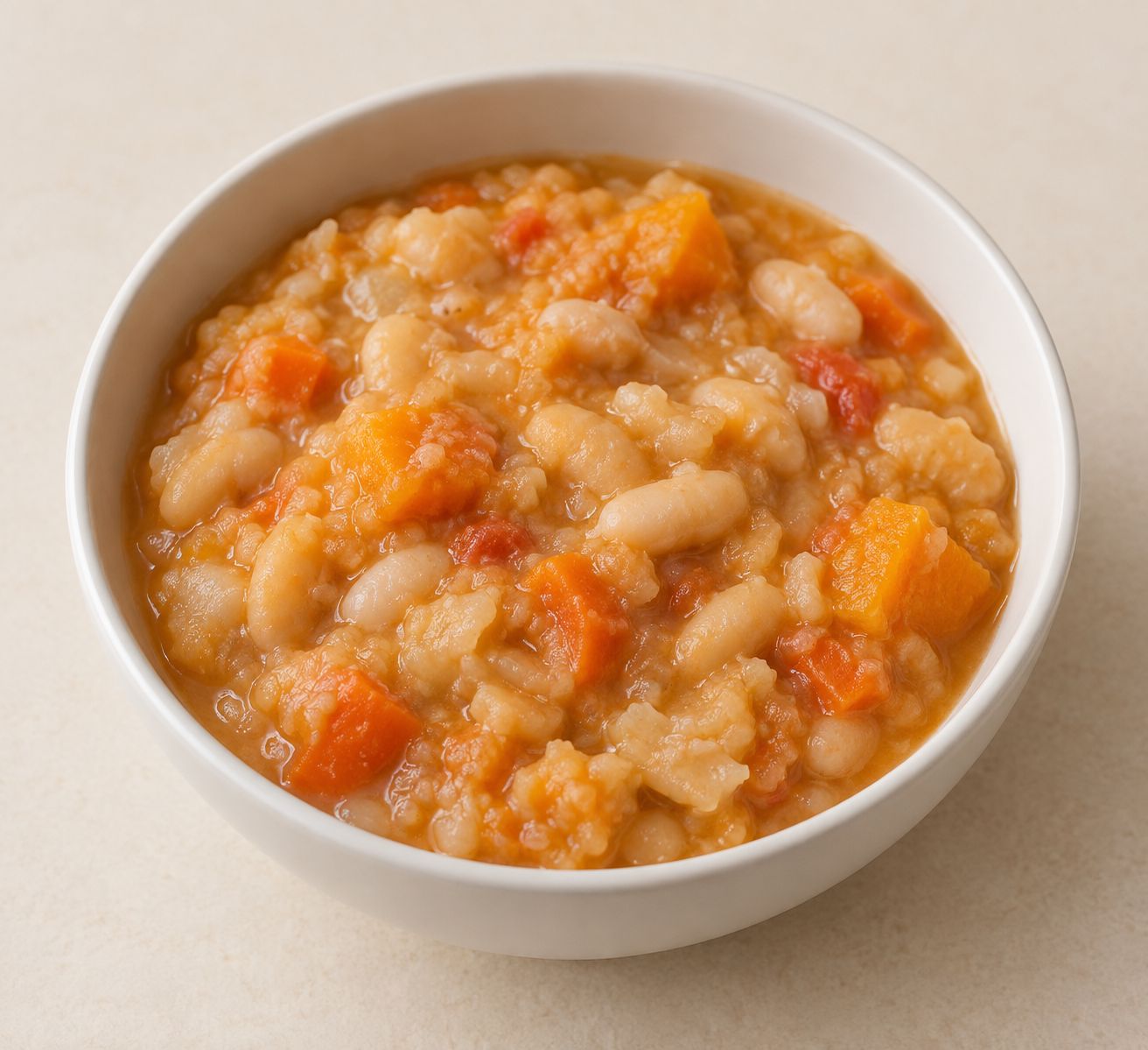 Alubias blancas guisadas con verduras