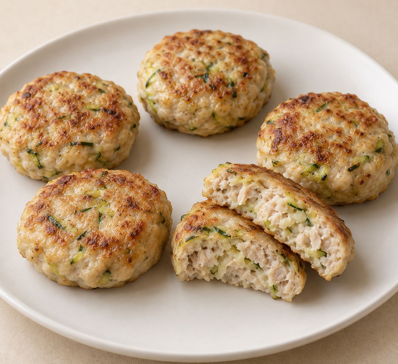 Hamburguesitas de pollo y calabacín