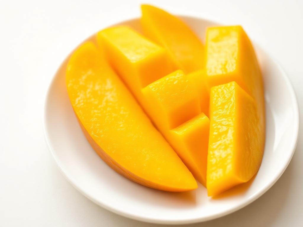 Gajos de mango muy maduro