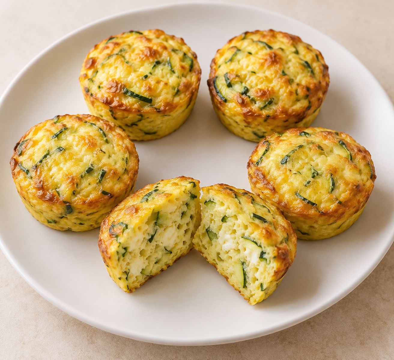 Mini quiches de calabacín y queso