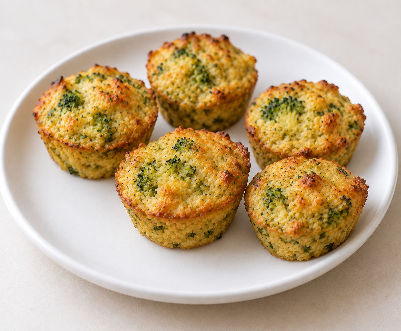 Muffins de brócoli al horno