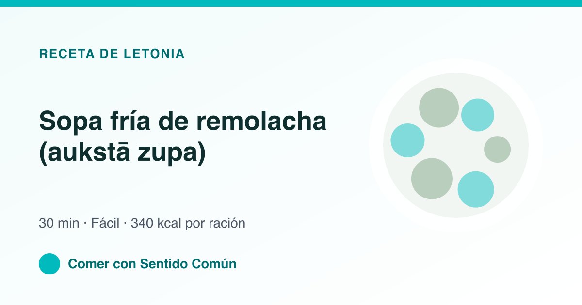 Sopa fría de remolacha (aukstā zupa)
